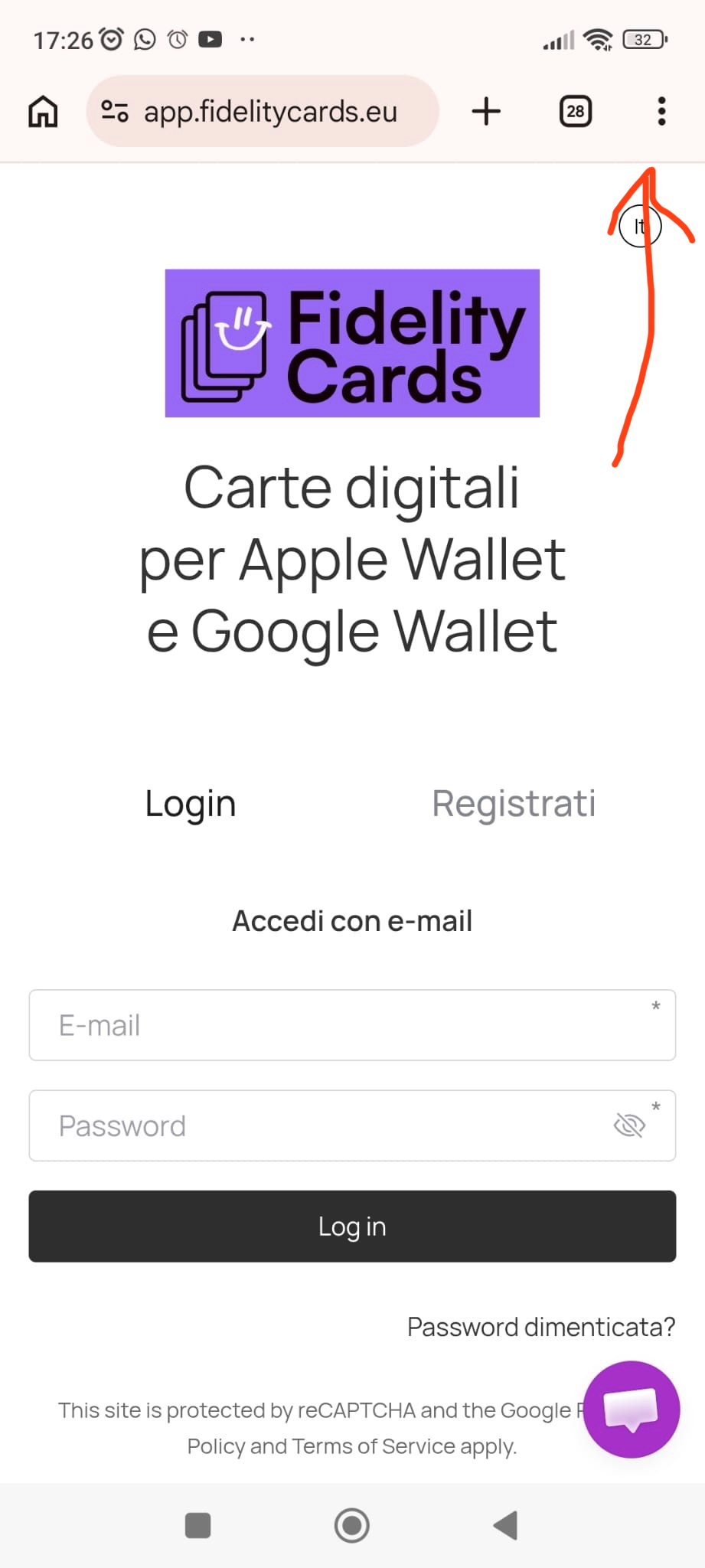 Chrome tre puntini