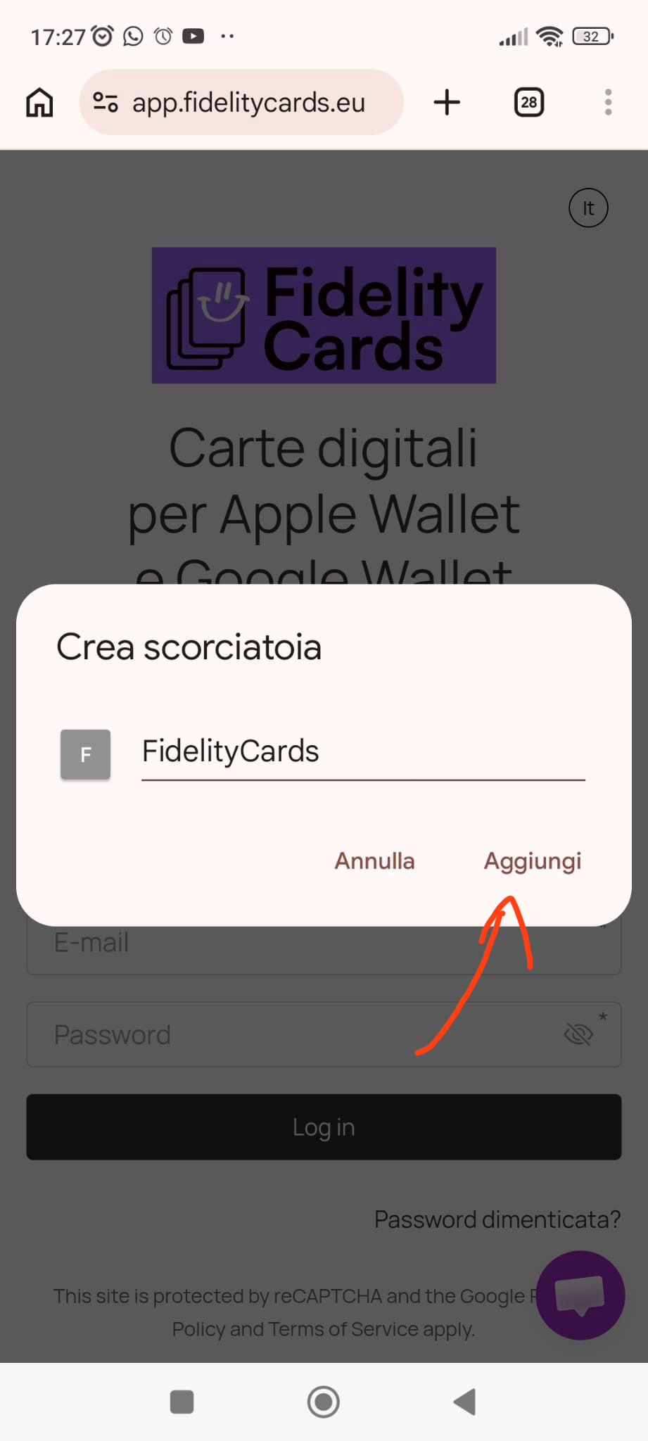 Aggiungi conferma