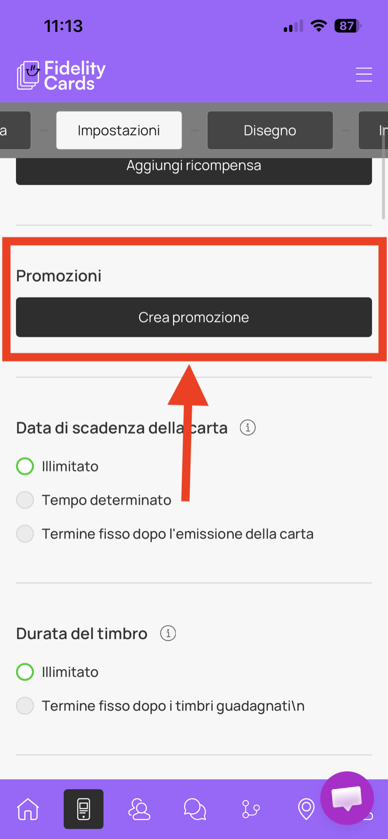 Sezione Promozioni