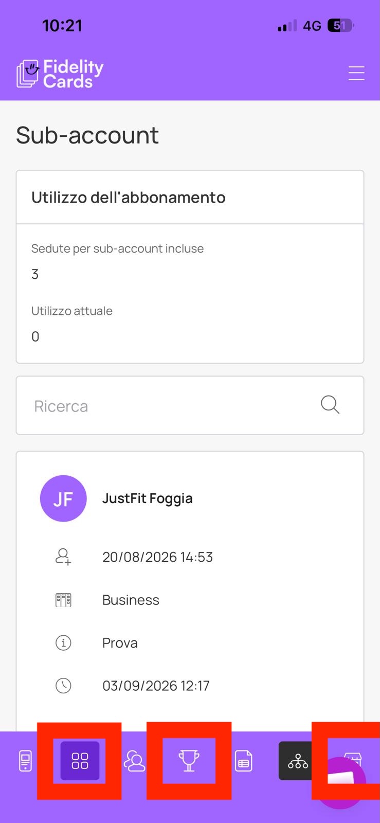 Le tre icone della vista franchise